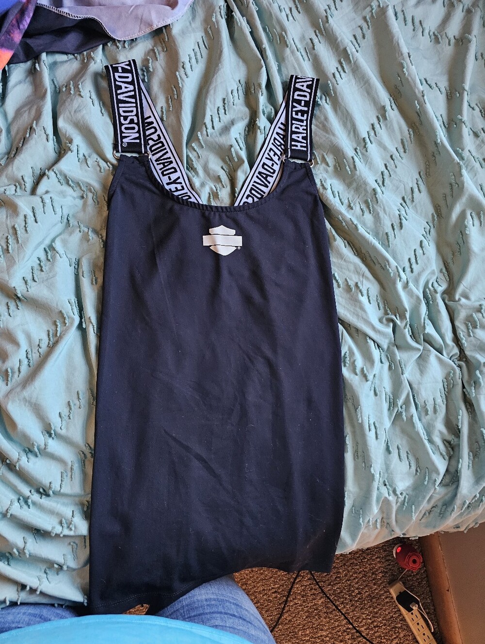 Harley-Davidson Black Tank with Branded Strap Detail